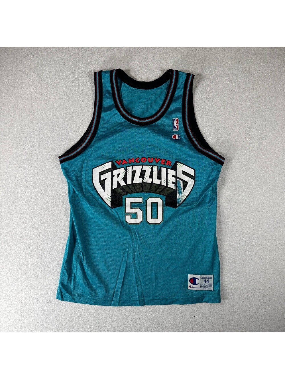 Vintage Vancouver Grizzlies #50 Reeves Champion Basketball Jersey Size 44